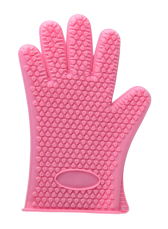Generic Heat Resistant Silicone Oven Glove Pink 21grams 