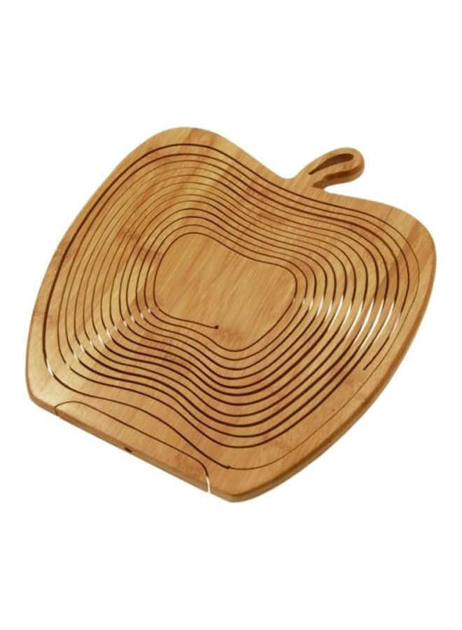 سلة قابلة للطي لحفظ الفواكه من البامبو بني - Image 2