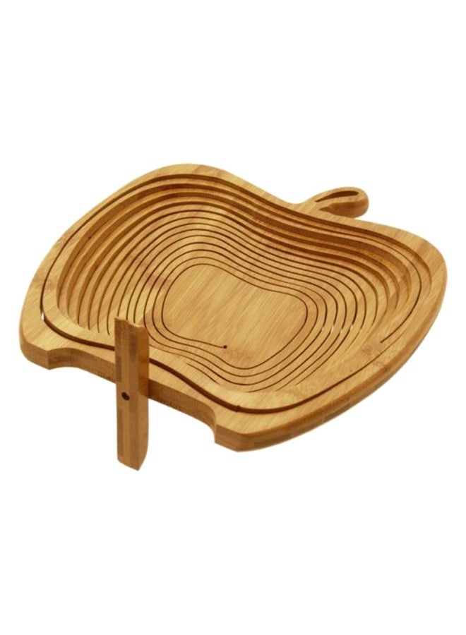 سلة قابلة للطي لحفظ الفواكه من البامبو بني - Image 3