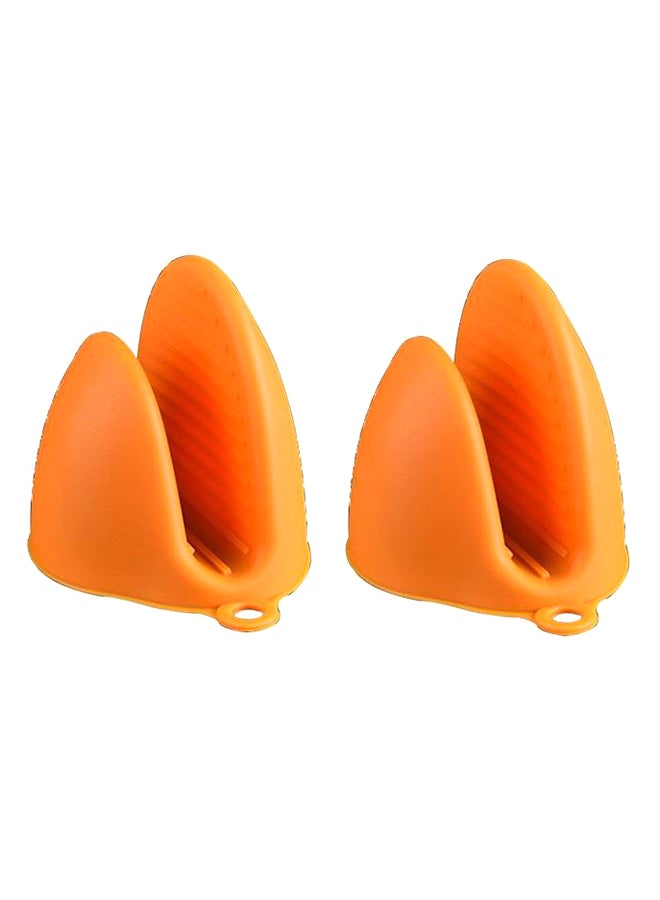 Silica Gel Oven Mitts Pair Orange