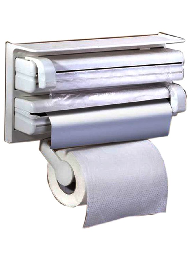Triple Tissue Paper Dispenser White