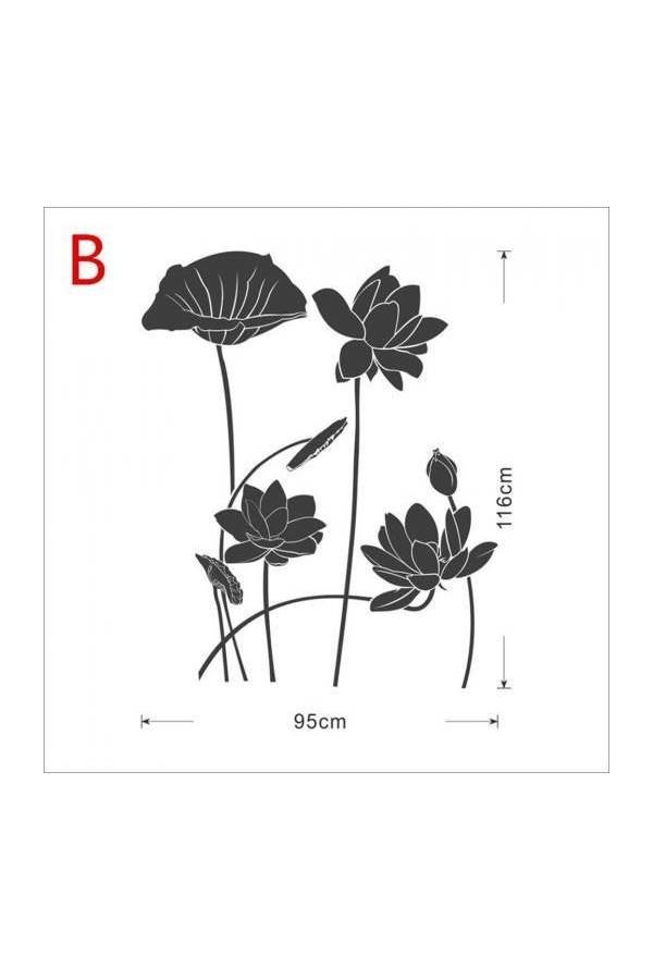 Roses And Lotus Wall Sticker  - Image 3