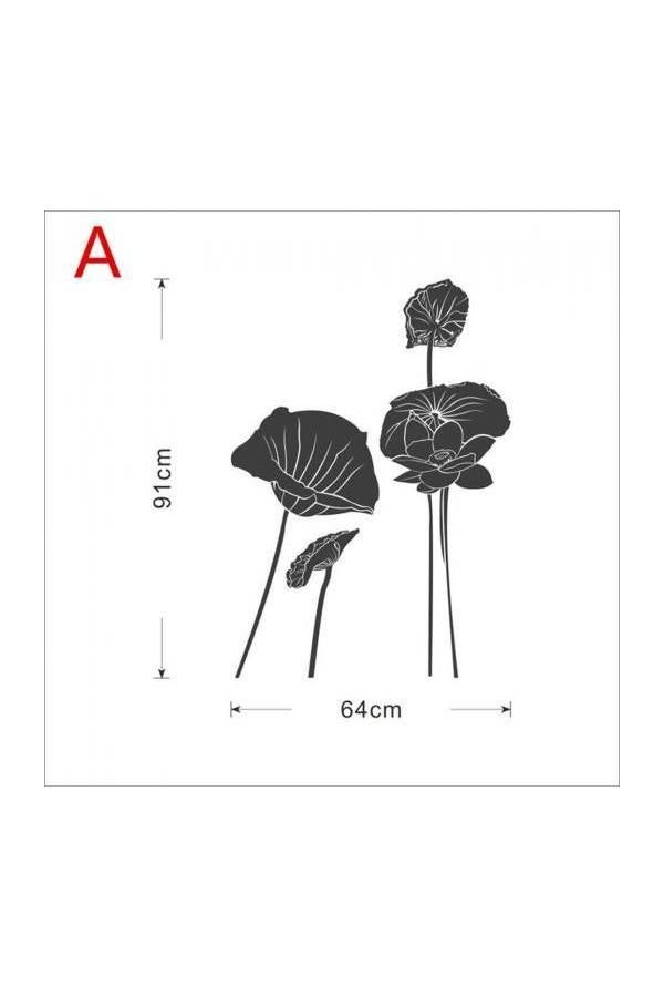 Roses And Lotus Wall Sticker  - Image 2