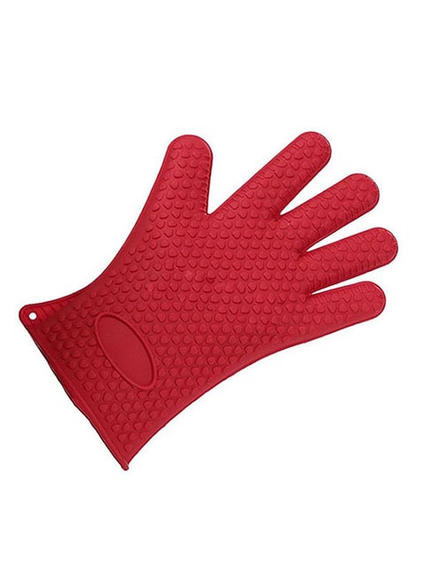 Heat Resistant Silicone Oven Glove Red 21grams