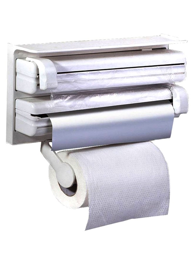 Triple Tissue Paper Dispenser White