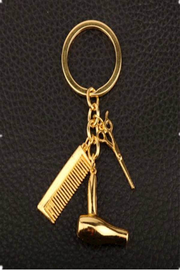 Generic Fashion Hair Tools Comb Hairs Scissors Dryer Alloy Key Chain  - Image 4