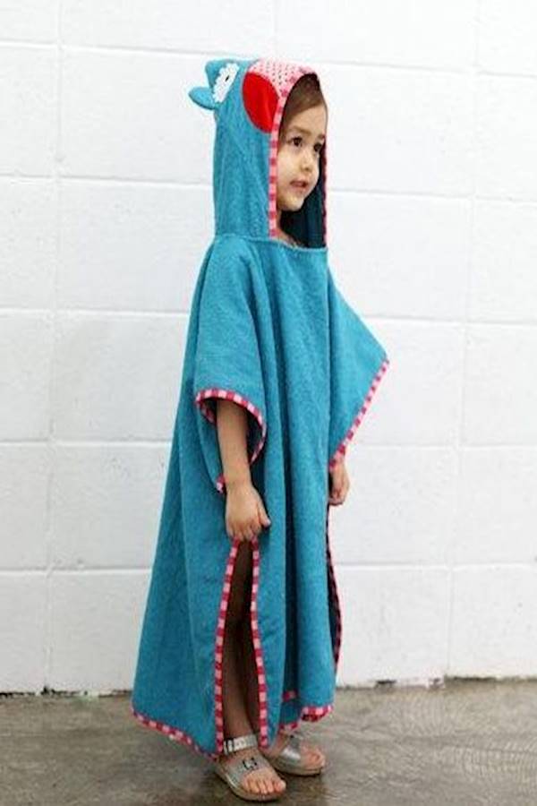 Owl Bath Towel Blue/Red/White 70x140cm - Image 3