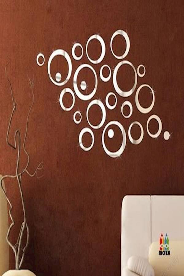 DIY 3D Mirror Acrylic Wall Stickers Creative Circle Ring Home Decors For Family Decoration Mordern Adesivo De Parede Home Decal - Image 1