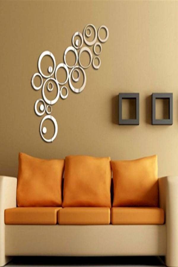DIY 3D Mirror Acrylic Wall Stickers Creative Circle Ring Home Decors For Family Decoration Mordern Adesivo De Parede Home Decal - Image 2