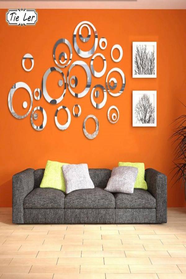 DIY 3D Mirror Acrylic Wall Stickers Creative Circle Ring Home Decors For Family Decoration Mordern Adesivo De Parede Home Decal - Image 3
