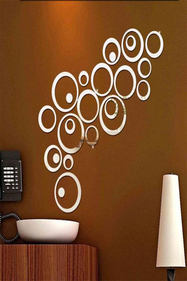 DIY 3D Mirror Acrylic Wall Stickers Creative Circle Ring Home Decors For Family Decoration Mordern Adesivo De Parede Home Decal - Image 5