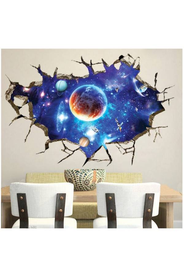 3D Space Galaxy Planet Wall Stickers For Home Decoration  - Image 1