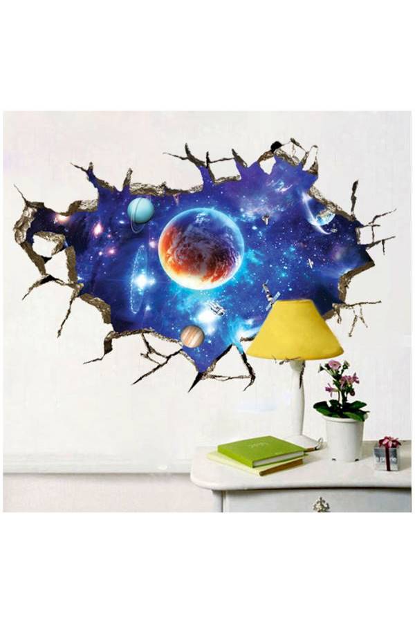3D Space Galaxy Planet Wall Stickers For Home Decoration  - Image 3