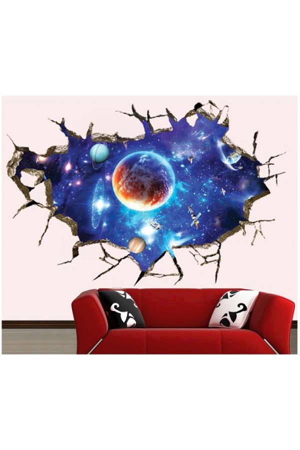 3D Space Galaxy Planet Wall Stickers For Home Decoration  - Image 4