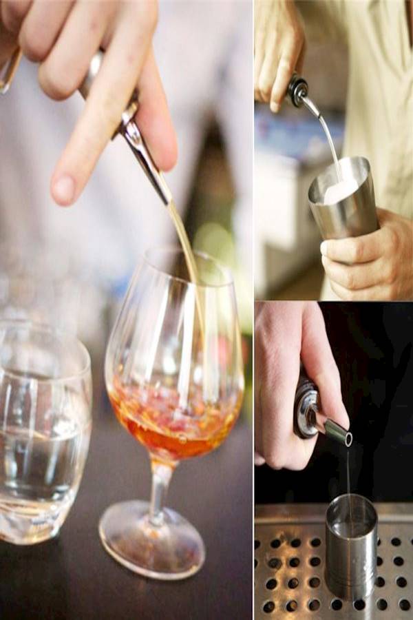 12 PCS Stainless Steel Liquor Pourers Bottle Speed Tapered Spout with Dust Cap