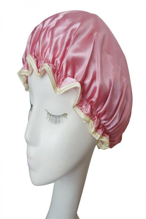 غطاء رأس مزدوج للاستحمام مضاد للماء وردي 32جرام - Image 1