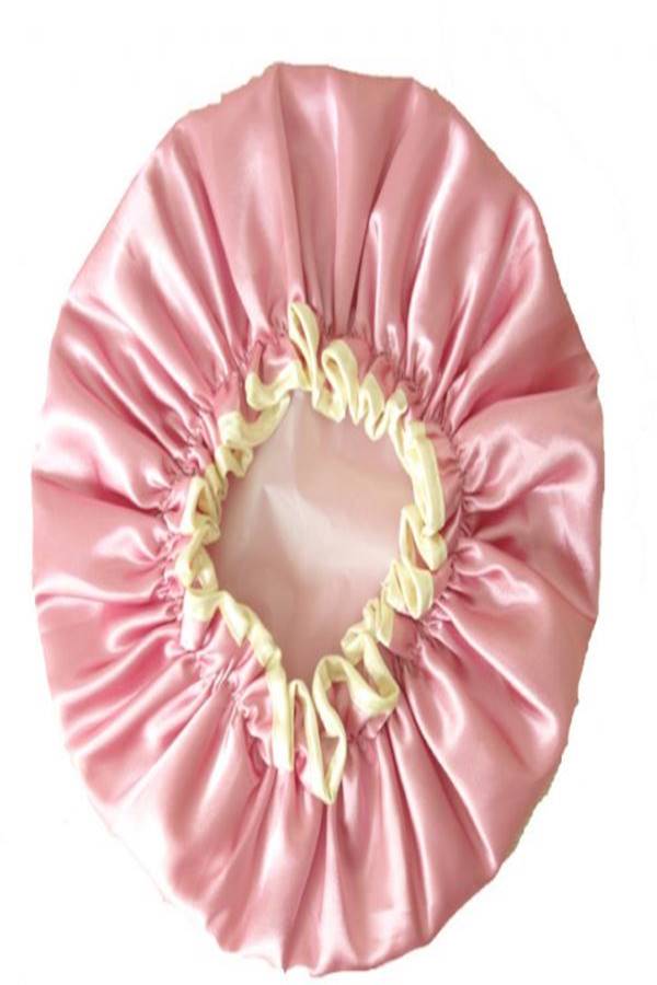 غطاء رأس مزدوج للاستحمام مضاد للماء وردي 32جرام - Image 2