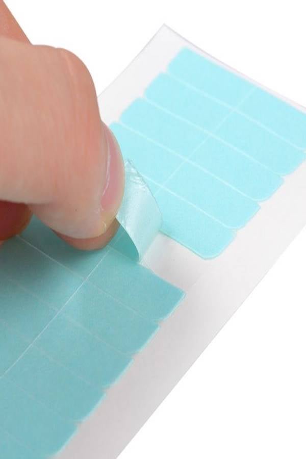 Double Side Hair Tape Blue/White 4x0.8cm - Image 2