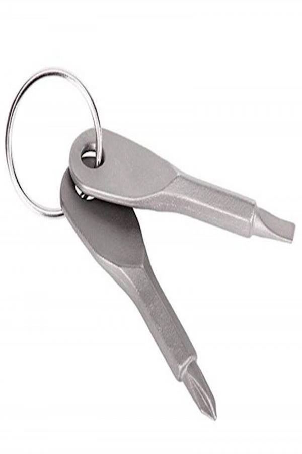 Stainless Steel Keychain Screwdriver Silver  - Image 1