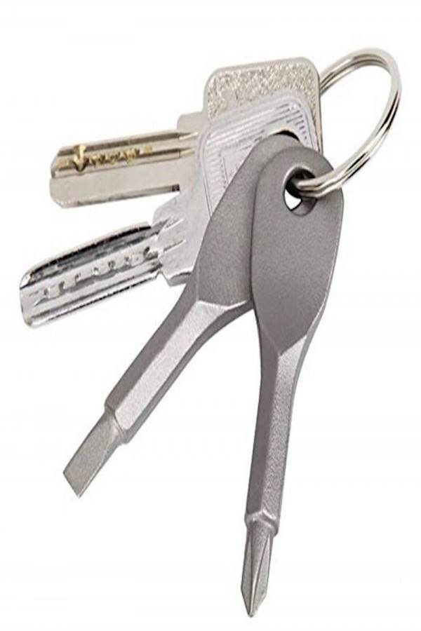 Stainless Steel Keychain Screwdriver Silver  - Image 3