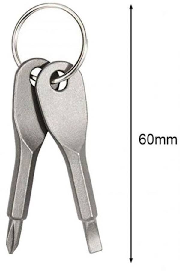 Stainless Steel Keychain Screwdriver Silver  - Image 4