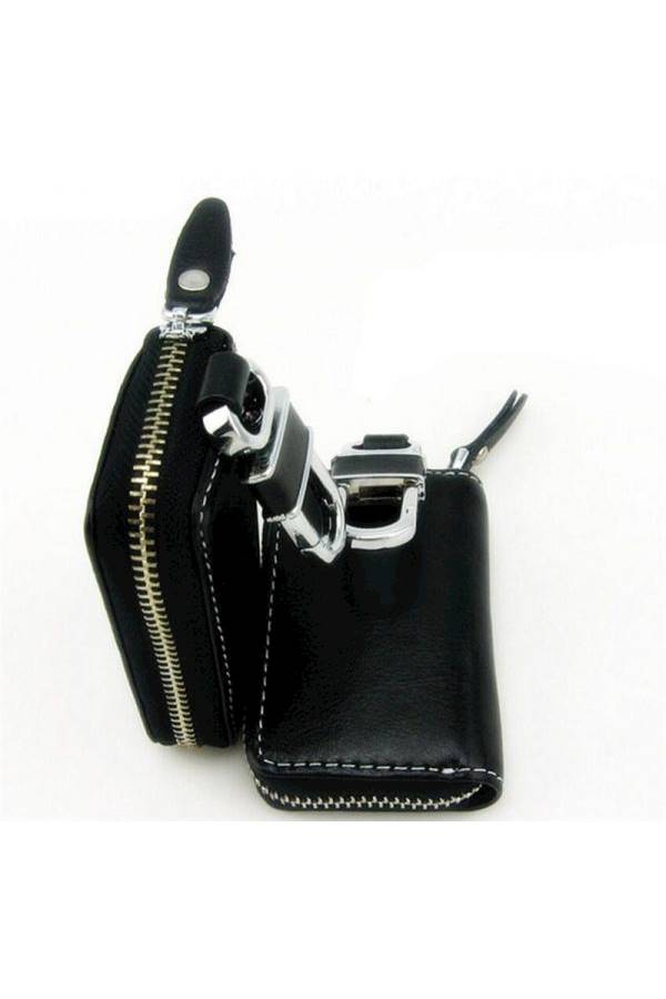 Toyota Leather Ring Holder Cover Car Auto Coin Cover Zipper Keychain - Image 4