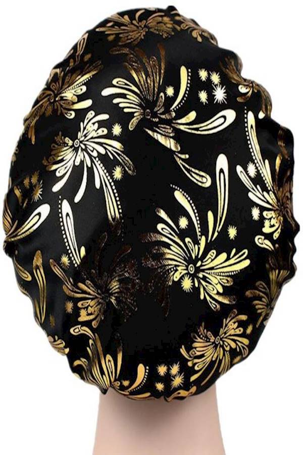 Generic Super Comfy Sleep Cap Black/Gold - Image 1