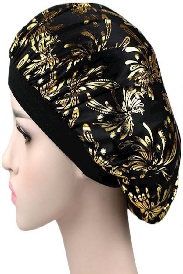 Generic Super Comfy Sleep Cap Black/Gold - Image 2