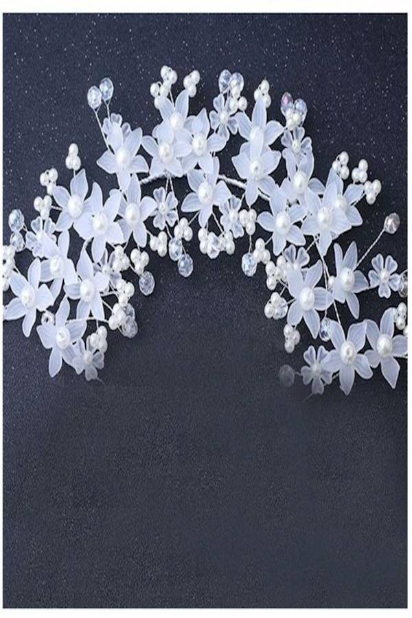 Generic Bridal Headband Bohemian Headpiece Crystal Pearl Hair Vine Flower Halo Wedding Hair Accessories - Image 1