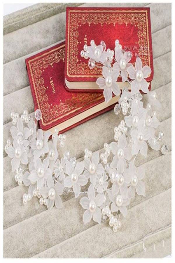 Generic Bridal Headband Bohemian Headpiece Crystal Pearl Hair Vine Flower Halo Wedding Hair Accessories - Image 2