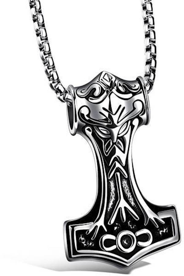 PK-1072SR Fashionable Stainless Steel Long Chain Pendant Necklace for Men  - Image 1