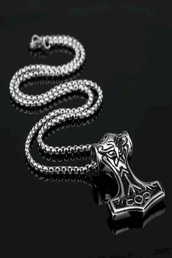 PK-1072SR Fashionable Stainless Steel Long Chain Pendant Necklace for Men  - Image 2