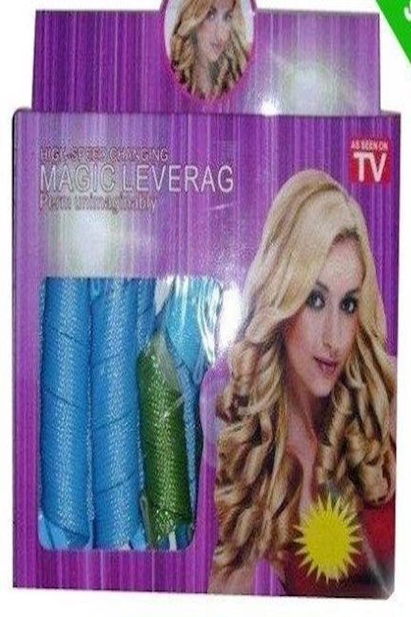 بكرات رفع الشعر ماجيك ليفيراج من 18 قطعة وردي/أخضر/أزرق