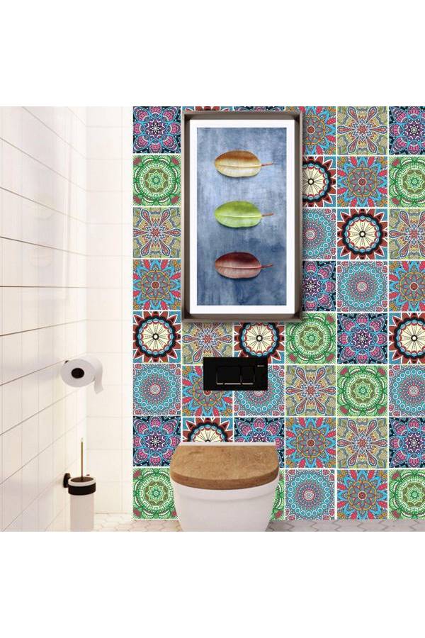 Moroccan Design Tile Sticker Multicolour 20x20cm - Image 2