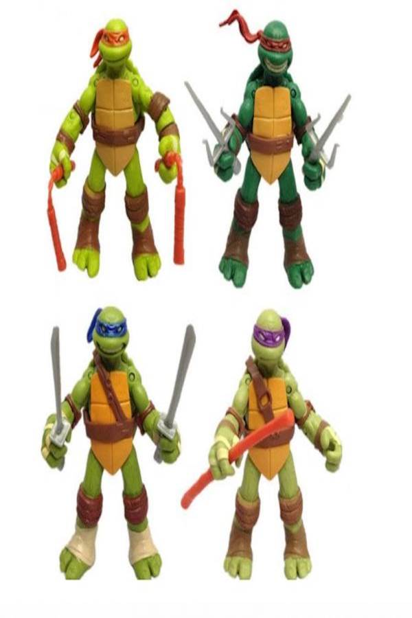 مجموعة مجسمات لشخصيات فيلم "Teenage Mutant Ninja Turtles" مكونة من 4 قطع - Image 1