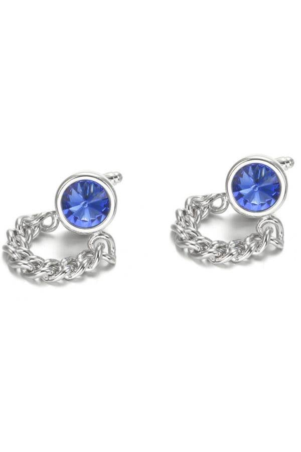 Generic - French Crystal Studded Chain Cufflinks - Image 1