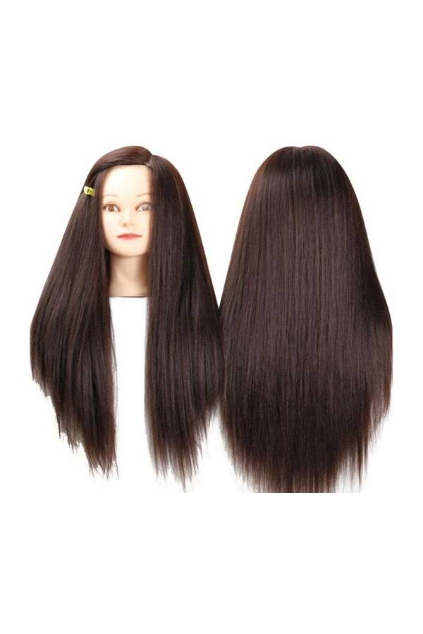 Generic Hairdressing Training Dummy Head Brown 60cm  - Image 2