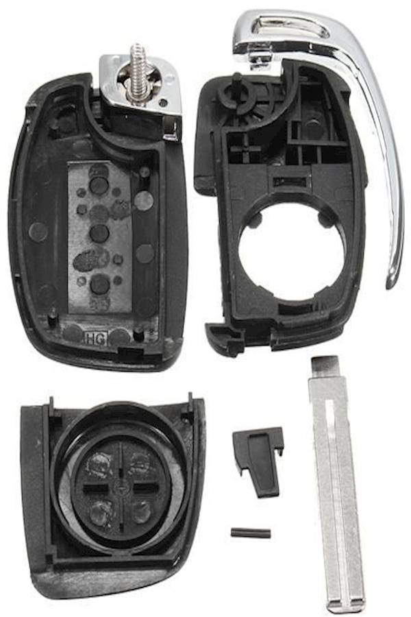 Basic Replacet Cover For Hyundai Remote Key 3 Button Uncut Keyless Entry Car Key Fob Shell Case Key Chain - Image 3