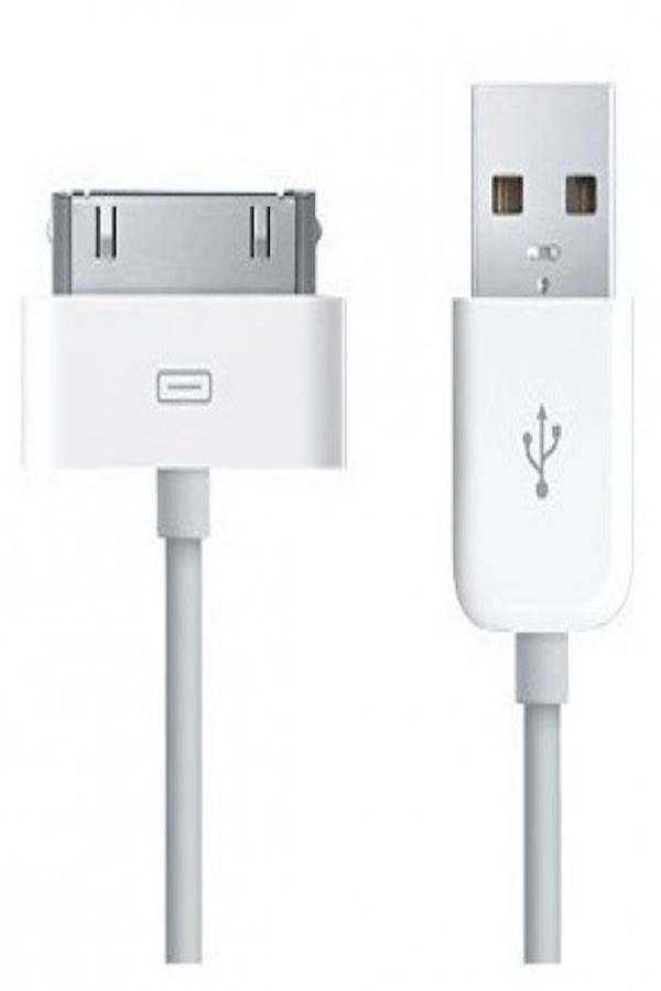 ماركة غير محددة كابل USB للشحن ومزامنة البيانات لأجهزة آي باد 2 و3 وآيفون 4 و4S و3G و3GS وآيبود نانو تاتش أبيض  - Image 1