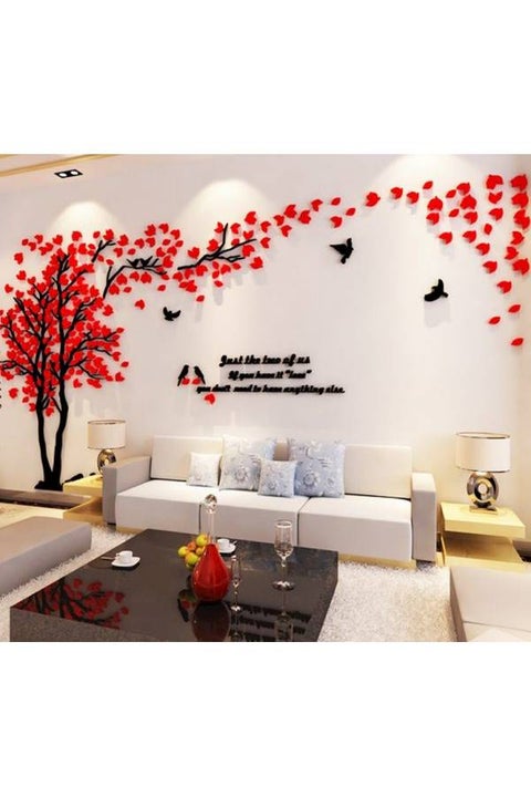 3D Acrylic Home Decoration Stickers Multicolour