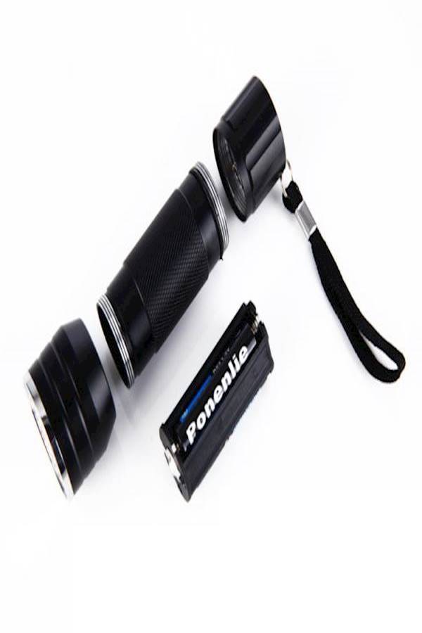 Touch Waterproof Shock-Resistant Design Mini UV Violet Flashlight Black - Image 4