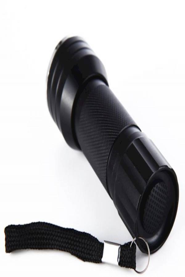 Touch Waterproof Shock-Resistant Design Mini UV Violet Flashlight Black - Image 3