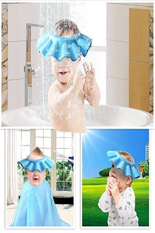 Generic 3Piece For 1 Set Of Baby Shower Cap Bath Shampoo Cap Hat  - Image 3