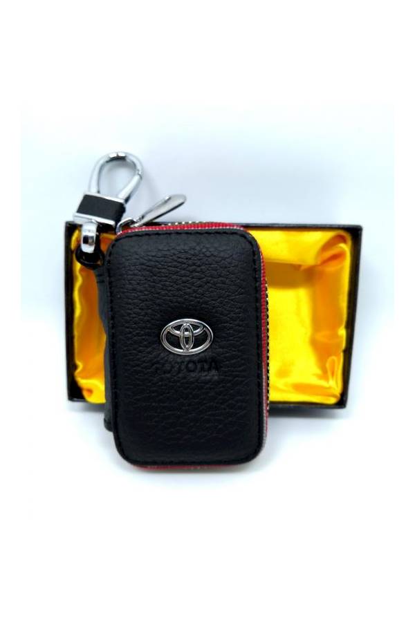 Generic - Leather Car Key Bag Remote Key Chain - Image 1