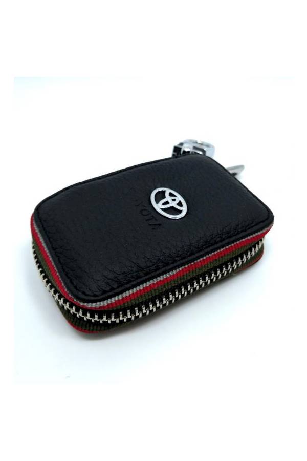 Generic - Leather Car Key Bag Remote Key Chain - Image 1