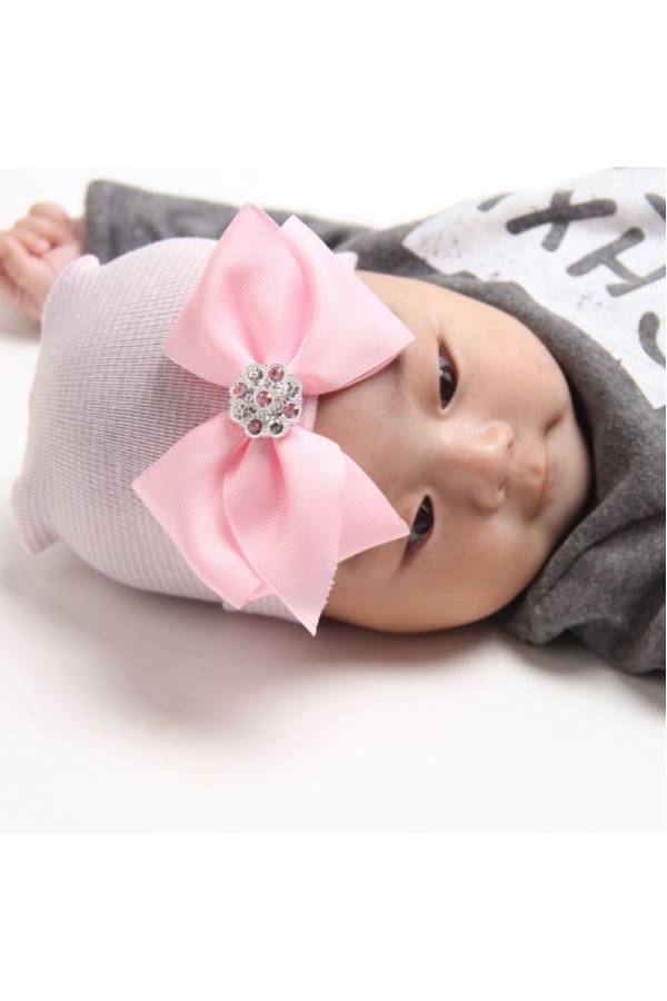 Generic Nursery Bonnet Beanie Cap Pink - Image 3