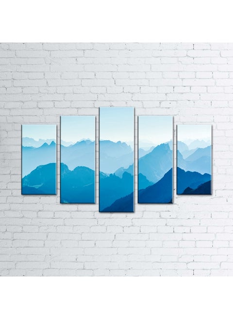 5-Piece Decorative Canvas Painting Set Blue