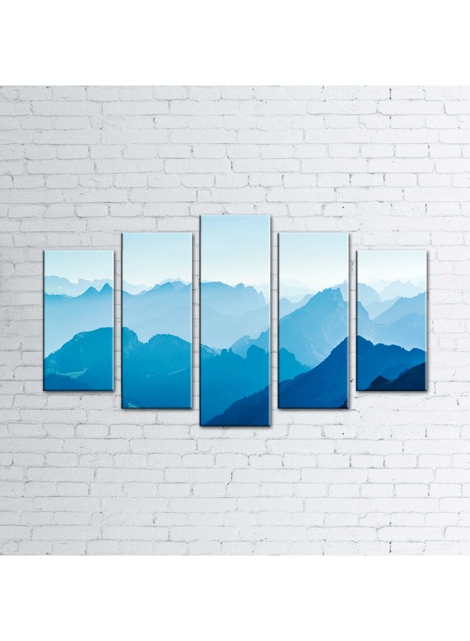 5-Piece Decorative Canvas Painting Set Blue