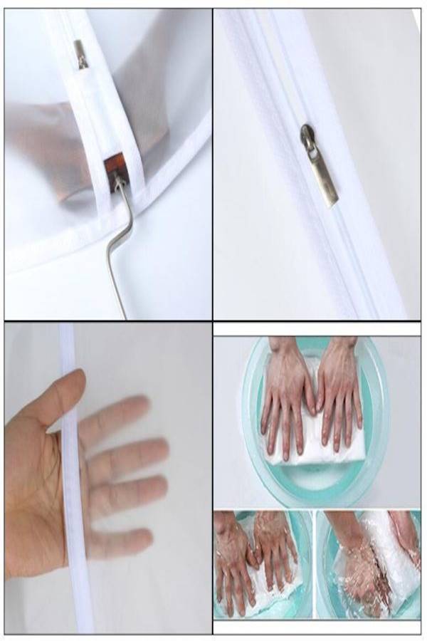 ماركة غير محددة - حقيبة ملابس بسحاب كامل أبيض - Image 1