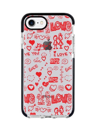 Protective Case Cover For Apple iPhone 7 Love Doodle - v1555656464/N24071802A_1